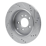 Dynamic Friction 2005-2007 Land Rover LR3 Rear Left Drilled & Slotted Silver Brake Rotor by Dynamic Friction Company 631-11012L