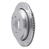Dynamic Friction 2005-2007 Land Rover LR3 Rear Right Drilled & Slotted Silver Brake Rotor by Dynamic Friction Company 631-11012R