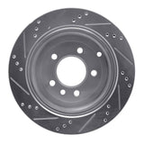 Dynamic Friction 2005-2007 Land Rover LR3 Rear Right Drilled & Slotted Silver Brake Rotor by Dynamic Friction Company 631-11012R