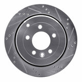 Dynamic Friction 2005-2007 Land Rover LR3 Rear Right Drilled & Slotted Silver Brake Rotor by Dynamic Friction Company 631-11012R