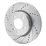 Dynamic Friction 2005-2007 Land Rover LR3 Front Left Drilled & Slotted Silver Brake Rotor by Dynamic Friction Company 631-11013L