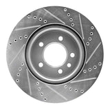 Dynamic Friction 2005-2007 Land Rover LR3 Front Left Drilled & Slotted Silver Brake Rotor by Dynamic Friction Company 631-11013L