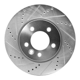 Dynamic Friction 2005-2007 Land Rover LR3 Front Left Drilled & Slotted Silver Brake Rotor by Dynamic Friction Company 631-11013L