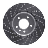 Dynamic Friction 2005-2007 Land Rover LR3 Front Right Drilled & Slotted Silver Brake Rotor by Dynamic Friction Company 631-11013R