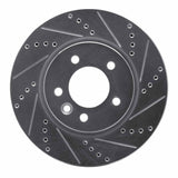 Dynamic Friction 2005-2007 Land Rover LR3 Front Right Drilled & Slotted Silver Brake Rotor by Dynamic Friction Company 631-11013R