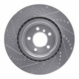 Dynamic Friction 2006-2012 Land Rover Range Rover Front Right Drilled & Slotted Silver Brake Rotor by Dynamic Friction Company 631-11014R