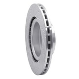 Dynamic Friction 2006-2012 Land Rover Range Rover Front Right Drilled & Slotted Silver Brake Rotor by Dynamic Friction Company 631-11014R