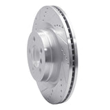 Dynamic Friction 2006-2009 Land Rover Range Rover Front Left Drilled & Slotted Silver Brake Rotor by Dynamic Friction Company 631-11015L