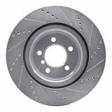 Dynamic Friction 2006-2009 Land Rover Range Rover Front Left Drilled & Slotted Silver Brake Rotor by Dynamic Friction Company 631-11015L