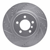 Dynamic Friction 2006-2009 Land Rover Range Rover Front Left Drilled & Slotted Silver Brake Rotor by Dynamic Friction Company 631-11015L