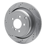 Dynamic Friction 2006-2012 Land Rover Range Rover Rear Left Drilled & Slotted Silver Brake Rotor by Dynamic Friction Company 631-11016L