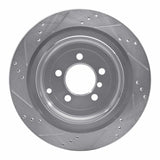 Dynamic Friction 2006-2012 Land Rover Range Rover Rear Right Drilled & Slotted Silver Brake Rotor by Dynamic Friction Company 631-11016R