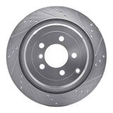 Dynamic Friction 2006-2012 Land Rover Range Rover Rear Right Drilled & Slotted Silver Brake Rotor by Dynamic Friction Company 631-11016R
