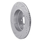 Dynamic Friction 2006-2012 Land Rover Range Rover Rear Right Drilled & Slotted Silver Brake Rotor by Dynamic Friction Company 631-11016R