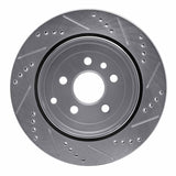 Dynamic Friction 2008-2012 Land Rover LR2 Rear Left Drilled & Slotted Silver Brake Rotor by Dynamic Friction Company 631-11017L