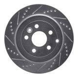 Dynamic Friction 2008-2012 Land Rover LR2 Rear Left Drilled & Slotted Silver Brake Rotor by Dynamic Friction Company 631-11017L