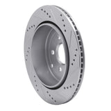 Dynamic Friction 2008-2012 Land Rover LR2 Rear Left Drilled & Slotted Silver Brake Rotor by Dynamic Friction Company 631-11017L