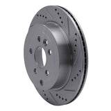Dynamic Friction 2008-2012 Land Rover LR2 Rear Right Drilled & Slotted Silver Brake Rotor by Dynamic Friction Company 631-11017R