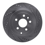 Dynamic Friction 2008-2012 Land Rover LR2 Rear Right Drilled & Slotted Silver Brake Rotor by Dynamic Friction Company 631-11017R