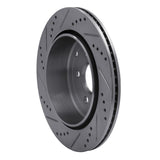 Dynamic Friction 2008-2012 Land Rover LR2 Rear Right Drilled & Slotted Silver Brake Rotor by Dynamic Friction Company 631-11017R