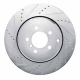 Dynamic Friction 2010-2012 Land Rover Range Rover Rear Left Drilled & Slotted Silver Brake Rotor by Dynamic Friction Company 631-11018L
