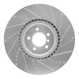 Dynamic Friction 2010-2012 Land Rover Range Rover Front Left Drilled & Slotted Silver Brake Rotor by Dynamic Friction Company 631-11019L