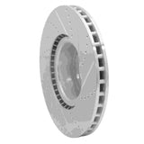 Dynamic Friction 2010-2012 Land Rover Range Rover Front Left Drilled & Slotted Silver Brake Rotor by Dynamic Friction Company 631-11019L