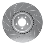 Dynamic Friction 2010-2012 Land Rover Range Rover Front Right Drilled & Slotted Silver Brake Rotor by Dynamic Friction Company 631-11019R