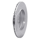Dynamic Friction 2010-2013 Land Rover Range Rover Sport Rear Left Drilled & Slotted Silver Brake Rotor by Dynamic Friction Company 631-11020L