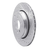 Dynamic Friction 2010-2013 Land Rover Range Rover Sport Rear Right Drilled & Slotted Silver Brake Rotor by Dynamic Friction Company 631-11020R