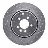 Dynamic Friction 2010-2013 Land Rover Range Rover Sport Rear Right Drilled & Slotted Silver Brake Rotor by Dynamic Friction Company 631-11020R