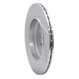 Dynamic Friction 2010-2013 Land Rover Range Rover Sport Rear Right Drilled & Slotted Silver Brake Rotor by Dynamic Friction Company 631-11020R