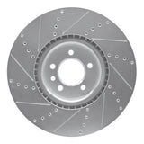 Dynamic Friction 2010-2017 Land Rover Range Rover Front Right Drilled & Slotted Silver Brake Rotor by Dynamic Friction Company 631-11021R