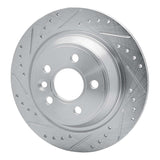 Dynamic Friction 2009-2015 Ford Focus RS (Mexico) Rear Left Drilled & Slotted Silver Brake Rotor by Dynamic Friction Company 631-11022L