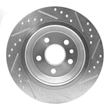 Dynamic Friction 2009-2015 Ford Focus RS (Mexico) Rear Left Drilled & Slotted Silver Brake Rotor by Dynamic Friction Company 631-11022L