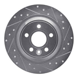 Dynamic Friction 2009-2015 Ford Focus RS (Mexico) Rear Right Drilled & Slotted Silver Brake Rotor by Dynamic Friction Company 631-11022R