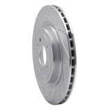 Dynamic Friction 2013-2025 Land Rover Range Rover Rear Left Drilled & Slotted Silver Brake Rotor by Dynamic Friction Company 631-11023L