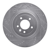 Dynamic Friction 2013-2025 Land Rover Range Rover Rear Left Drilled & Slotted Silver Brake Rotor by Dynamic Friction Company 631-11023L