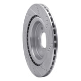 Dynamic Friction 2013-2025 Land Rover Range Rover Rear Left Drilled & Slotted Silver Brake Rotor by Dynamic Friction Company 631-11023L