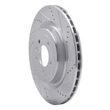 Dynamic Friction 2013-2025 Land Rover Defender 110 Rear Right Drilled & Slotted Silver Brake Rotor by Dynamic Friction Company 631-11023R