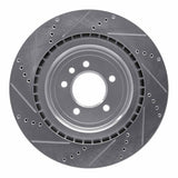 Dynamic Friction 2013-2025 Land Rover Defender 110 Rear Right Drilled & Slotted Silver Brake Rotor by Dynamic Friction Company 631-11023R