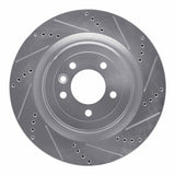 Dynamic Friction 2013-2025 Land Rover Defender 110 Rear Right Drilled & Slotted Silver Brake Rotor by Dynamic Friction Company 631-11023R