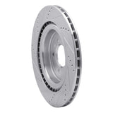 Dynamic Friction 2013-2025 Land Rover Defender 110 Rear Right Drilled & Slotted Silver Brake Rotor by Dynamic Friction Company 631-11023R