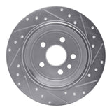 Dynamic Friction 2013-2015 Land Rover LR2 Rear Left Drilled & Slotted Silver Brake Rotor by Dynamic Friction Company 631-11024L
