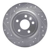Dynamic Friction 2013-2015 Land Rover LR2 Rear Left Drilled & Slotted Silver Brake Rotor by Dynamic Friction Company 631-11024L