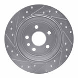 Dynamic Friction 2013-2015 Land Rover LR2 Rear Right Drilled & Slotted Silver Brake Rotor by Dynamic Friction Company 631-11024R