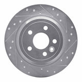 Dynamic Friction 2013-2015 Land Rover LR2 Rear Right Drilled & Slotted Silver Brake Rotor by Dynamic Friction Company 631-11024R