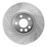 Dynamic Friction 2015-2019 Jaguar E-Pace Front Left Drilled & Slotted Silver Brake Rotor by Dynamic Friction Company 631-11025L