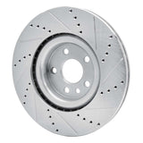 Dynamic Friction 2015-2019 Jaguar E-Pace Front Left Drilled & Slotted Silver Brake Rotor by Dynamic Friction Company 631-11025L