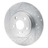 Dynamic Friction 2015-2020 Jaguar E-Pace Rear Left Drilled & Slotted Silver Brake Rotor by Dynamic Friction Company 631-11027L